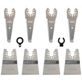 XXGO 8 Pcs Oscillating Tool Scraper Blades to Remove Caulking Adhesive Glue Sealant Paint Foam Glaze for Removal Cutting Cleaning Stripping for Dewalt Milwaukee Ryobi Bosch Dremel Rockwell XG8201