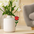 6 Pcs Rose Car Air Fresheners, Funny Rose Hanging Car Air Fresheners Long Lasting Cute Car Mirror Scented Hanging Car Decoration Ornaments Gift Interior Accessories for Men Women