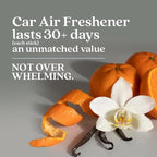Enviroscent Non-Toxic* Car Air Freshener Auto Stix® - Scents Made Safer - Enjoy Fragrance Lasts Up to 480 Days - Includes Auto Stix® Diffusers & Elastic Loops - Black Vanilla & Mandarin (Pack of 8)