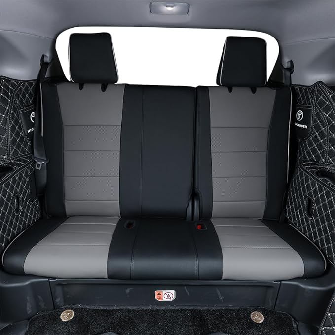 EKR Camry Seat Covers for Toyota Camry SE,XSE,SE Sport 2012-2017 (Not for Hybrid) Leather Car Seat Cover Full Set for Trucks SUV-Faux Leather (Black/Gray)