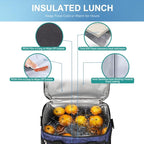 iknoe Insulated Lunch Bag, Foldable 8.5L Cooler Bag for Men & Women, Leakproof Thermal Design, Great for Office, Picnic, Travel, Lunch Box, Galaxy