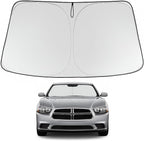 Proadsy 2026 Upgrade Front Windshield Sun Shade Foldable Sunshade Protector Custom for 2011-2023 Jeep Cherokee(Not for Jeep Grand Cherokee) Trailhawk Overland Limited Latitude Altitude Accessories
