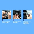 Ozium Membrane Car Vent Clip AC Air Fresheners Car Air Freshener and Car Odor Eliminator (Carbon Black, 2 Packs)
