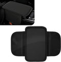 Car Center Console Cover Arm Rest Cover Pad for Car Armrest Box, Middle Console Covers Leather Armrest Box Mat Pad Protector Cushion with 2 Storage Bags for Cars Interior Accessories(Black)