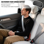Car Lumbar Support Pillow, Memory Foam Vehicle Seat Lower Back Support Cushion for Back Pain Relief & Sciatica, Comfortable Auto Driver Seat Pad, Universal for Vehicles (Black)