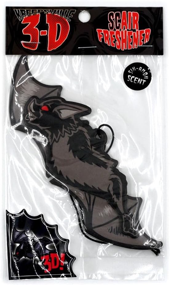 kreepsville 666 3D Hanging Horror Car Air Freshener Spooky Scent (Flying Bat)