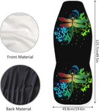 BIGCARJOB Butterflies Dragonfly Car Seat Covers Full Set,Dragonfly Pattern Bucket Seat Cover for Cars,SUV Truck,Univerfal Fit Auto Interior Accessories Car Seat Protector Set of 2 pcs