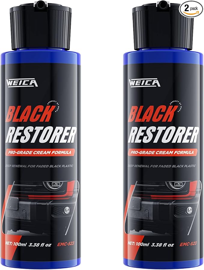 BlackBoost Black Restorer - for Car Interior Dash, Exterior Trim, Bumpers & More on Plastic, Rubber, Vinyl | Deep Penetrating Formula, UV Protection