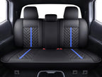 Tomatoman Tacoma Car Seat Covers Compatible with Toyota Tacoma 2005-2015 2016-2023 2024 2025 2026 Truck Access Crew Double Cab TRD Sport Offroad Limited SR5 V6 Cushions(Full Set/Black-Blue)