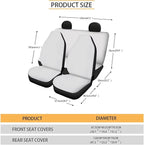 FKELYI Floral Butterfly Car Interior Set - 10 Pack Cushions, Headrests, Gear Shifter, Handbrake & Steering Wheel Covers with Cup Coasters