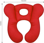 Baby Travel Pillow, Upgrade U-Shape Infant Pillow for Car Seat Pushchair and Stroller, Soft Comfortable Sleep Cushion for Kids Newborn and Toddler -Red