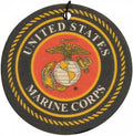 US Marine Corps Air Freshener, Fresh Linen Scent, 2.75 inch Round, Made in USA