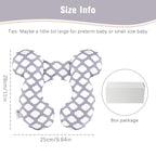 vocheer Baby Travel Pillow(Upgraded), Head and Neck Support Pillow for Pushchair, Car Seat,Stroller, Bouncer, Cotton（White Cloud）