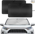 YUGUANG 2 Pack Car Windshield Sun Shade, 240T Thickened Sun Shade for Car Front Windshield Blocks Heat U-V Rays to Keeps Cars Interior Cool (59.1 x 31.5inch)
