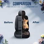 GENANY Cute Cats Car Seat Covers Set of 2, Breathable Front Seat Covers for Truck Sedan SUV, Cat Themed Car Accessories, Cat Gift for Women Men