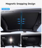 Wigoo Tesla New Model Y Juniper Accessories Sunshade Roof [Never Sag, Nano Ice-Crystal Coatings] Heat Insulation Glass Roof Sun Shade, Accessories for Tesla New Model Y 2025 2026 Launch, Black