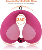 INFANZIA Kids Chin Supporting Travel Neck Pillow, Helps Support Head and Neck, Comfortably Designed for Head, Neck, and Chin Support - Gifts for Toddler/Child/Kids, Pink