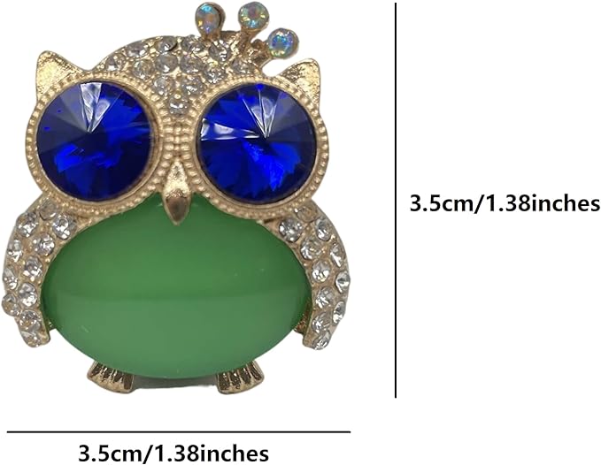 2pcs Cute Cartoon Owls Car Air Freshener Vent Clips, Green Owls Bling Car Accessories, Lavender Scent