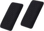 2pcs Car Arm Rest Elbow Pads, Auto Center Console Knee Cushion Adjustable Height Soft Leather Pad Knee Support Pad with Memory Foam for Universal Car Interior Accessories(BlackCloth)