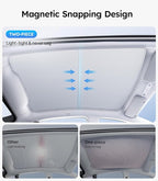 Wigoo 2026 Tesla New Model Y Juniper Accessories Sunshade Roof [Never Sag, Nano Ice-Crystal Coatings] 3-Gen Heat Insulation Glass Roof Sun Shade, Accessories for Tesla Juniper Model Y, Interior Gray