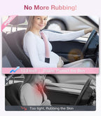 Wigoo 2026 Upgraded Version Suede Car Seat Belt Cover, [Reduces Neck Friction & Enhances Comfort], Soft Shoulder Pad Protector, Auto Interior Accessories,(2 Packs, 13.9Inch), Pink