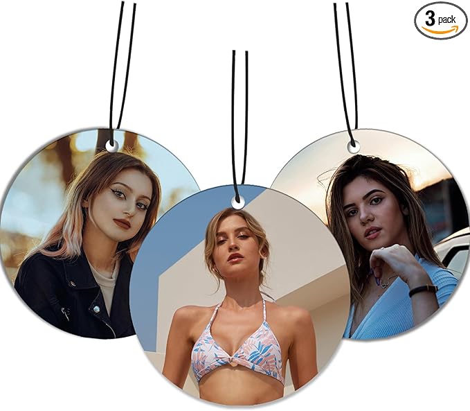Custom Air Freshener for Car - Personalized car Air Freshener, Double Sided Print Photo/Logo With Scents Freshener, Smell Fresheners With Picture for Wardrobe, Bathroom, Car Hanging Deco