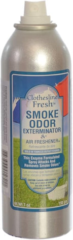 Smoke Odor Exterminator Removes Cigar/Cigarette/Pipe/Tobacco Smells 7oz Spray Air Freshener, Clothesline Fresh (6-Pack)