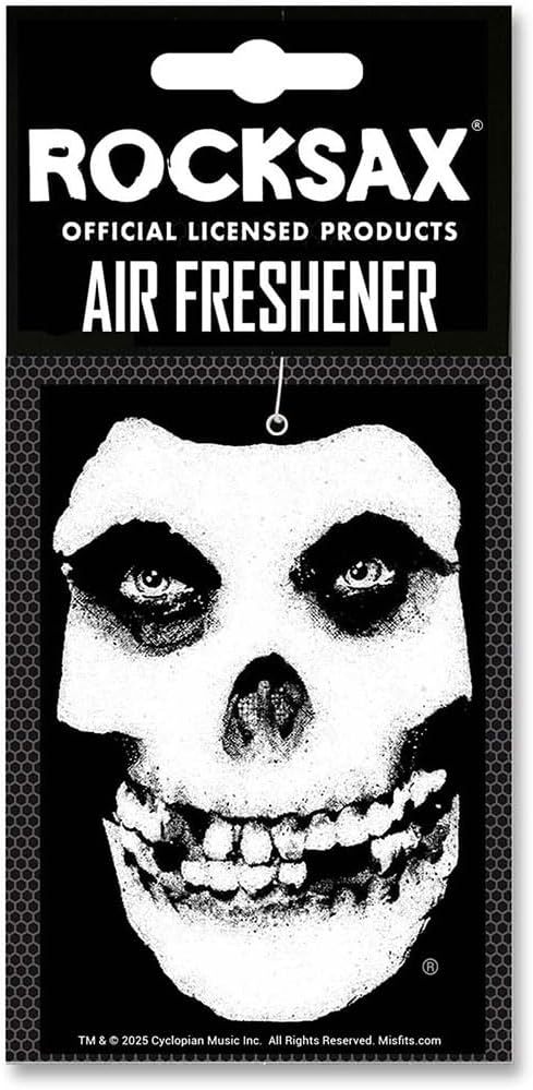 Rocksax Misfits Fiend Hanging Air Freshener – Long-Lasting Vanilla Car Air Freshener for Home & Office – Double-Sided Print Rock Band Memorabilia Car Fresheners