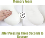 Sexysamba Pure Memory Foam Travel Pillow Set for Adults - Comfortable & Removable Machine Washable Cover, Neck Support Pillow Airplane Travel Kit with Eye Mask for Portable Plane Accessories - Grey