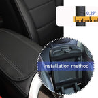 Ziciner Car Center Console Armrest Pad, 12.6X 7.2 Inch PU Leather Waterproof Auto Armrest Seat Box Cover Protector, Universal Car Interior Accessories (Black & Grey)