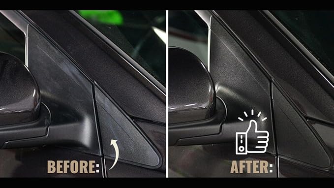Black Trim Restorer,Plastic Restorer,Tire Shine,Unique Formula Restore a Finish to new Last for 8+Months-Protect Against UV Rays,Conceal Scratches,car Shiny Stuff,Faded Trim 6.7 Fl Oz Works in Second