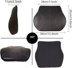 PU Soft Leather Lumbar Cushion,Car Seat Lower Back Support Pillow with Soft Memory Foam,Comfortable for Car Driving & Home Office Computer Chairs Back Pain Relief Corrects Posture