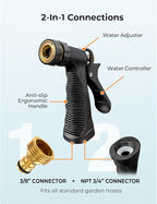 Car Wash Foam Gun + Microfiber Wash Mitt - Car Foam Sprayer - Foam Cannon for Hose - Spray Foam Gun Cleaner - Snow Foam Blaster for Cars, Boats, RVs, Foam Cannon Connects to Any Garden Hose