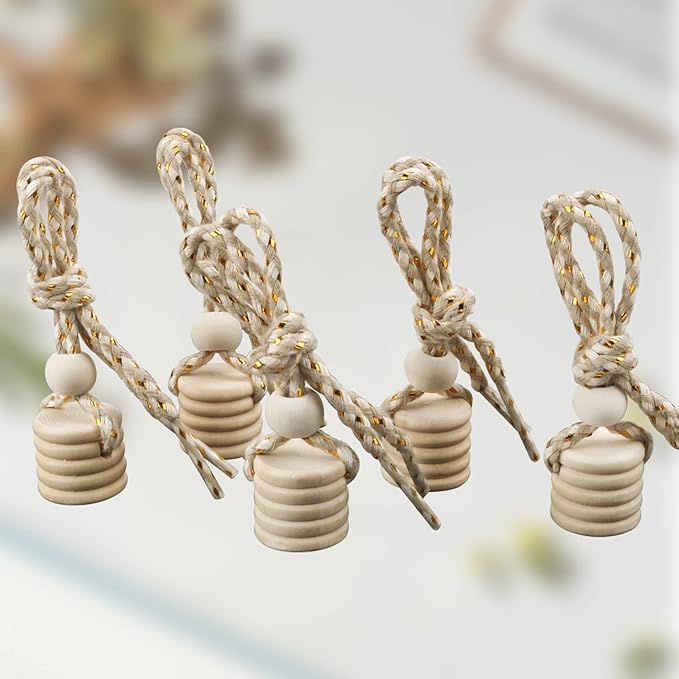 40 Pcs Car Air Freshener Perfume Bottle Replacement Caps With String Pendant Essential Oil Diffuser Replacement Lids Fragrance Aromatherapy Auto Ornaments Decor Accessories With Stoppers