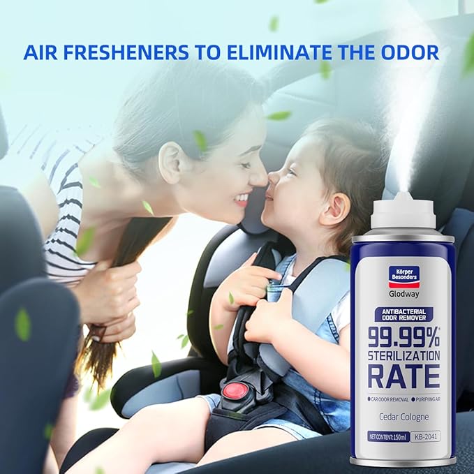 Glodway Whole Car Air Freshener,Odor Eliminator Remover Spray,Strong Freshener With Odour Eliminator Technology,Long-Lasting Scent,6 Ounce(Pack of 5)