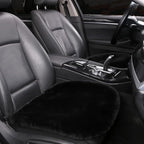 LLB Genuine Sheepskin Car Seat Cushion Seat Covers for Cars Trucks SUV Comfort Seat Protector Pad for Car Driver Seat Car Accessories for Women Office Chair Car Decor (Black Front Seat Cushions-2 Pcs)