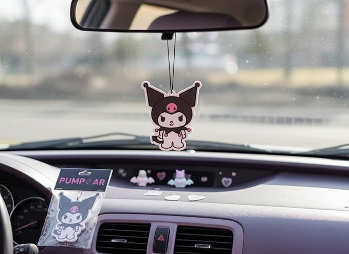 PumpCar 2 pieces cute cat double-sided hanging cartoon cherry-scented funny car air freshener Cool hanging for rearview mirror Car Interior Accessories Gifts