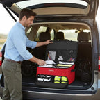 YOREPEK 2 Layer Golf Trunk Organizer, Golf Gifts for Men with Separate Ventilated Compartment for 2 Pair Shoes, Waterproof Car Trunk Locker for Balls, Tees, Clothes, Gloves, Gifts for Golfers