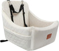 Dog Car Seat for Medium Sized Dog,Pet Travel Car Bed with Seat Belt Channle,Fully Detachable and Washable Car Dog Seat with Adjustable Straps,3 Straps Easy to Install (Beige)
