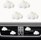 4 Pcs Cloud Air Vent Clips, Cute Cloud Car Air Fresheners Vents Clips Funny Automobile Diffuser Vent Clips Car Interior Decor Charm Cute Automobile Accessories Decoration for Women