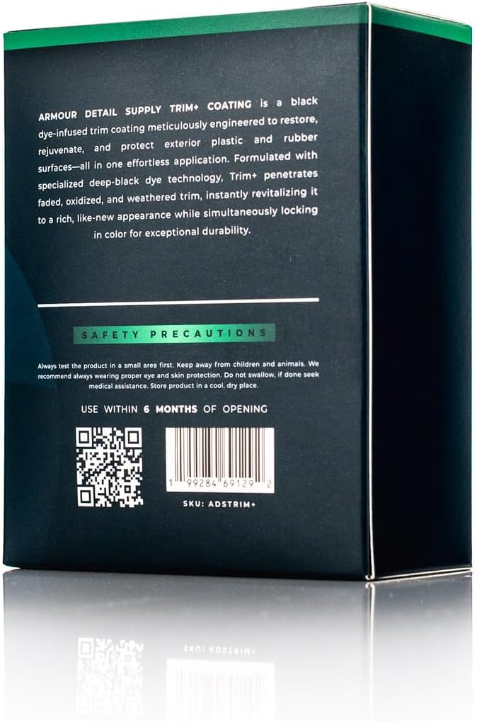 Armour Detail Supply - Trim+ - Restore & Protect Exterior Plastics Trim & Rubber - Built-in UV Protection | Up to 2 Years of Protection, 50 ml