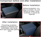 Mandark Car Center Console Cover, Microfiber Leather Vehicle Armrest Protector Cushion with 2 Storage Bags, Auto Interior Arm Rest Seat Box Pad Accessories, Universal for SUV, Sedan, Truck (Dark Blue)