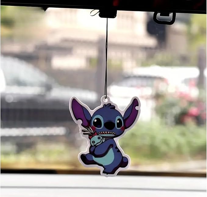 Rawan 4 Pack Car Air Freshener Cartoon, Accessories Cute for Women Girls And men Car, Funny Decor Hanging Fresheners Car Interior Room Decorations, for Christmas Gift. (D, Large)