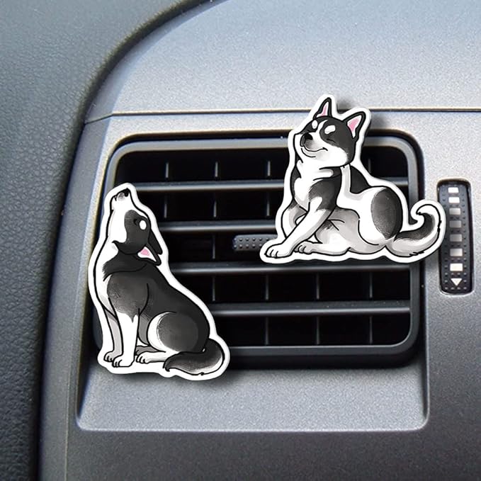 WIRESTER Fresh Scented Car Air Freshener Vent Clip, Decorative Accessories, Interior Decoration for Cars - Cow Cute, Fish, Baby Horse, Flower, Heart