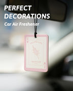 Pink Summer Beach Car Air Freshener 4 Pcs, Coastal Preppy Fish Conch Shell Starfish Ocean Hanging Air Freshener for Closet Drawer Books, Girly Beachy Car Accessories Mirror Decor for Women