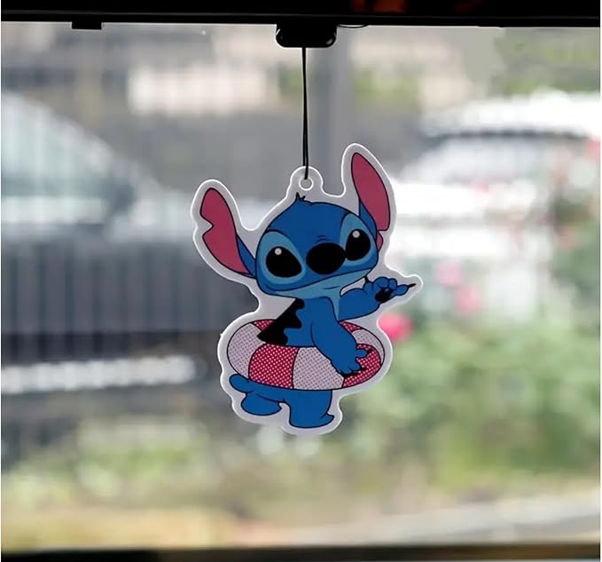 Rawan 4 Pack Car Air Freshener Cartoon, Accessories Cute for Women Girls And men Car, Funny Decor Hanging Fresheners Car Interior Room Decorations, for Christmas Gift. (B, Large)