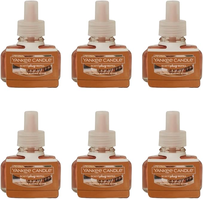 Yankee Candle Scent Plug Refill, Pumpkin Banana Scone (Pack of 6)