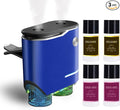 Smart Car Air Fresheners Diffuser with 4pcs Essential Oils, Automotive Scent Dispenser Rechargeable Aromatherapy Diffuser Vent Clip for Cars, 3 Adjustable Modes (Blue)