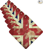 6 Pcs Car Air Fresheners Hanging Scented Cards for Car Fresheners Vintage Union Jack British Flag Car Aromatherapy Tablets Funny Hanging Air Freshener for Car Rearview Mirror Pendant