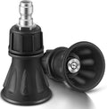 Dreyoo Pressure Washer Nozzle Guard, Durable Stainless Steel Power Washer Tips with Rubberized Protection, 1/4" Male Quick Connect, High Efficiency Cleaning(2 Pack,40 Degree with 4.0 Orifice)
